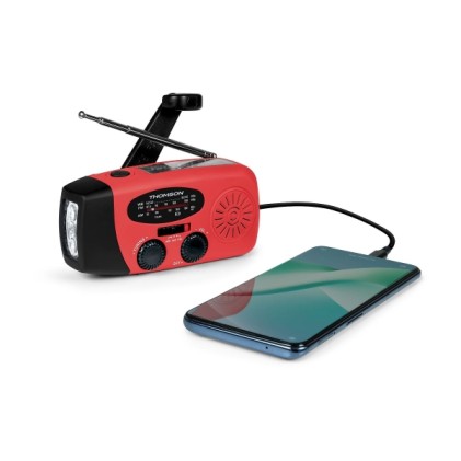 Radio Thomson RT260 - Torcia di emergenza - Funzione power bank - Rossa