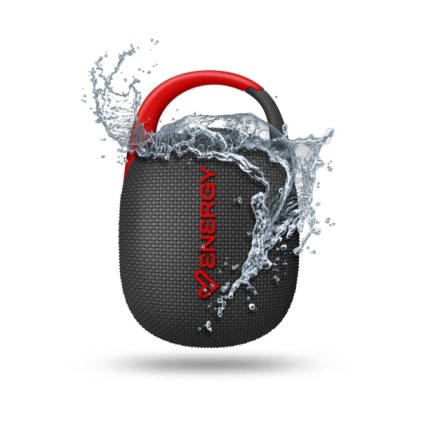 Altoparlante EnergyClip di Energy Systems da 9W - Radio FM - Bluetooth 5.4 - True Wireless - IPX7 - USB e MicroSD - Colore nero