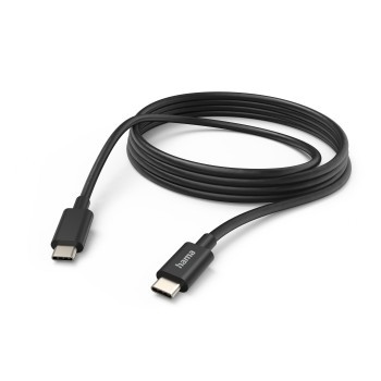 Cavo USB-C Hama - Lunghezza 1 m - Da USB-C a USB-C - 480 Mbit/s - 60 W - Colore nero