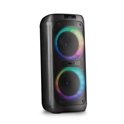 Altoparlante portatile NGS Wild Banger 2 da 160 W TWS con Bluetooth 5.3 - Fino a 4 ore di autonomia - Ingresso USB e Aux - Illuminazione a LED - Nero