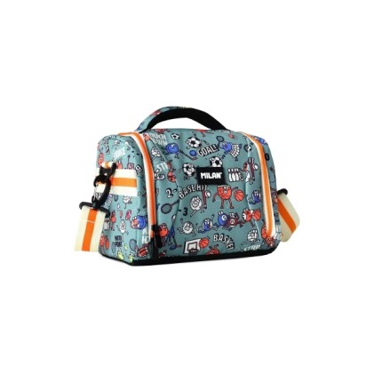 Borsa termica Milan Sports da 5 litri - Grande capacit&agrave; - Apertura completa - Tasca interna in rete - Tracolla regolabile - Dimensioni 24,5x20x16 cm