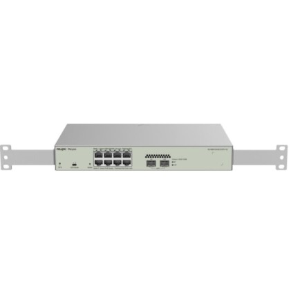 Switch gestito Layer 2 Ruijie RG-NBS3100-8GT2SFP-P-V2 - 8 porte - PoE 125W - Alloggiamento in acciaio - Colore acciaio