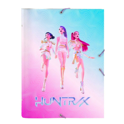 Cartella portadocumenti Safta K-Pop Demon Hunters - Formato folio - Chiusura elastica - Copertina rigida - 26x33,5x4 cm - Multicolore