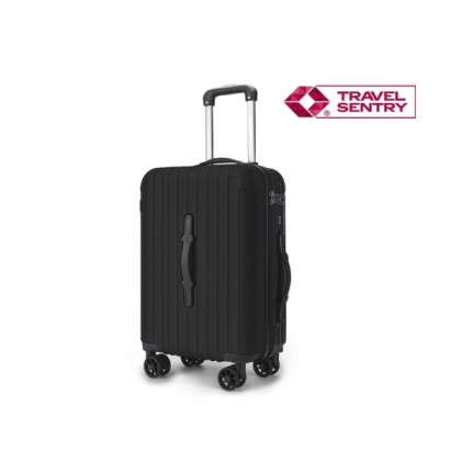 Valigia trolley da cabina Lagart Smart 20" rigida, dimensioni 55x34x20 cm - Maniglia frontale per una facile movimentazione in diverse situazioni - Lucchetto TSA - Doppie ruote girevoli a 360&deg; - Nera