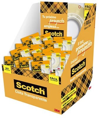Nastro adesivo Scotch 508 19 mm x 33 m - Facile da tagliare - Trasparente