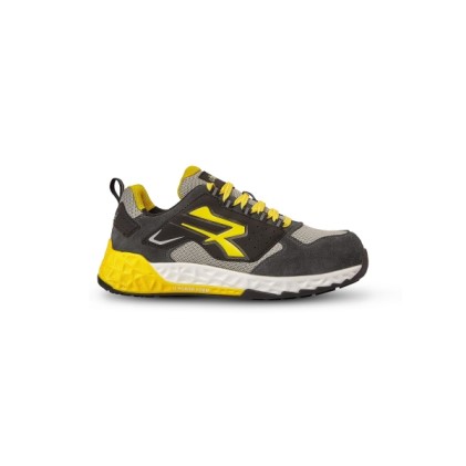 Calzature antistatiche leggere U-Power Stark ESD - Taglia 37 - Microfibra effetto nabuk, puntale AirToe in alluminio, fodera in tessuto antiperforazione, suola antiscivolo, soletta antifatica WOW2, protezione ESD S3S FO SR - Nero/Giallo
