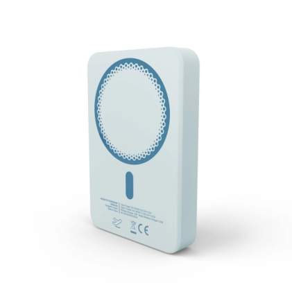 Power bank magnetico wireless Energy Systems da 10000 mAh - Ricarica wireless da 15 W, ricarica cablata da 20 W - Ricarica intelligente e veloce - Ricarica simultanea - Sensore NTC - USB-C - Blu