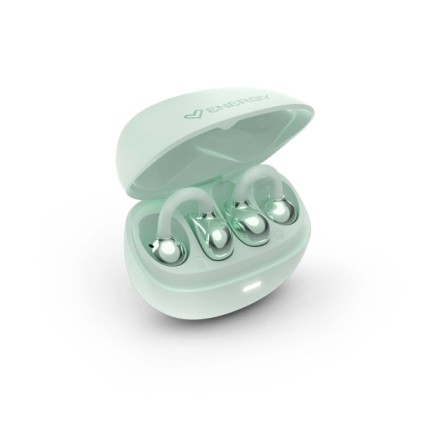 Cuffie Energy Systems StreetPods Open Sound - True Wireless Stereo - Bluetooth 6.0 - Fino a 20 ore di autonomia - Microfono e assistente vocale integrati - Design ergonomico degli auricolari - Verde