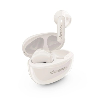 Cuffie wireless PopBuds di Energy Systems - Bluetooth 6.0 - Autonomia di 20 ore - Design compatto - Bianco