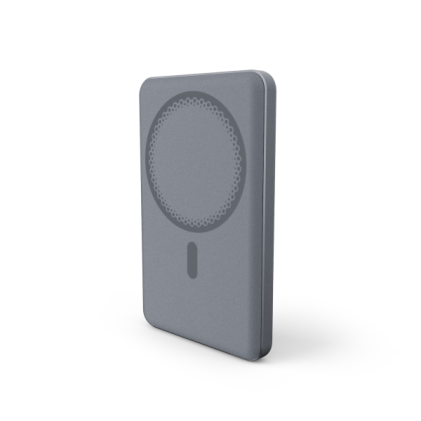 Power bank magnetico wireless Energy Systems da 5000 mAh - Ricarica wireless da 15 W, ricarica cablata da 20 W - Ricarica intelligente e veloce - Ricarica simultanea - Sensore NTC - USB-C - Grigio