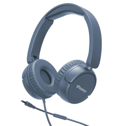 Cuffie cablate Energy Systems Urban - Bassi profondi - Archetto estensibile - Microfono integrato - Connessione mini-jack da 3,5 mm - Blu