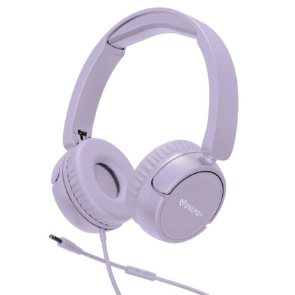Cuffie cablate Energy Systems Urban - Bassi profondi - Archetto estensibile - Microfono integrato - Connessione mini-jack da 3,5 mm - Colore lavanda
