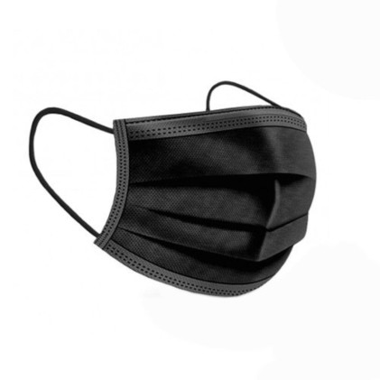 Confezione da 40 mascherine chirurgiche monouso ProSafe Tipo IIR - BFE >99,91% - Certificato CE - UNE EN 14683:2019+AC:2019 - Prodotto in Spagna - Clip nasale regolabile - 3 strati - Colore nero