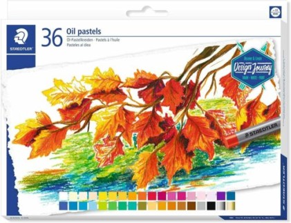 Staedtler Pastelli a Olio 2420 Confezione da 36 Pastelli Morbidi - Resistenza alla Rottura - Estremamente Luminosi - Colori Assortiti