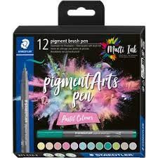 Staedtler 371 Confezione da 12 Pennarelli con Punta Morbida - Colori Brillanti e Vividi - Non Ingiallisce nel Tempo - Nuovo Inchiostro Multi Inchiostro - Pigmenti di Qualità Premium - Colori Pastello Assortiti