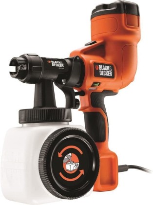 Black & Decker Pistola a spruzzo HVLP200-QS per interni ed esterni con 3 modalit&agrave; di pittura 400W