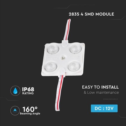 V-TAC Modulo LED SMD2835 1,44W 12V 4 LED Rosso IP68