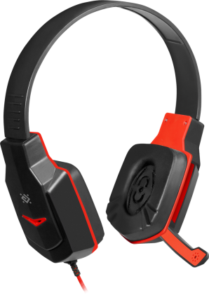 Cuffie da gaming Defender Warhead G-320 nero+rosso, cavo 1,8 m