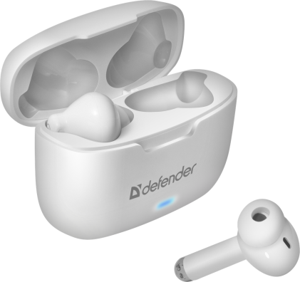 Auricolare stereo wireless Defender Twins 903 bianco, TWS, BT
