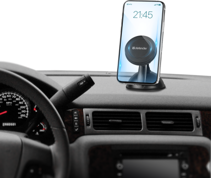 Supporto Smartphone per auto Defender CH-107 nero, magnete, parabrezza