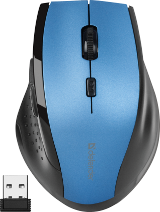 Mouse ottico senza fili Defender Accura MM-365 Blu,6D, 800-1600 dpi