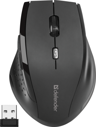 Mouse ottico senza fili Defender Accura MM-365 Nero,6D, 800-1600 dpi