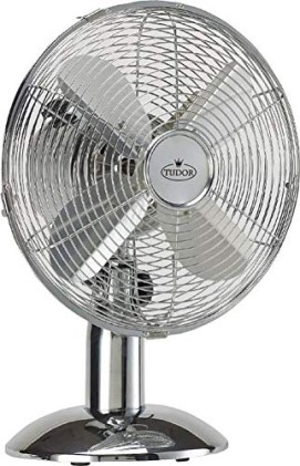 Ventilatore Acciaio Da Tavolo 35W 4 Pale Allumin  1200Giri Oscillante