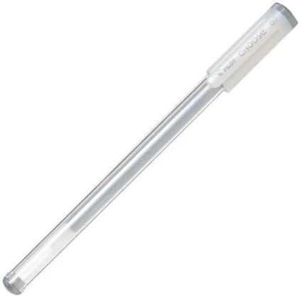 Penna a sfera Pilot Choose - Inchiostro gel - Punta 0,7 mm - Linea 0,4 mm - 73% plastica riciclata - Colore bianco