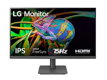 Monitor LED LG 24" IPS FullHD 1080p 75Hz FreeSync - Risposta 5ms - Angolo di visione 178є - 16:9 - HDMI, VGA - VESA 75x75mm