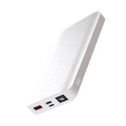 XO PR143 Powerbank 10000mah - USB, Tipo C - Ricarica Rapida - Schermo LCD - Colore Bianco