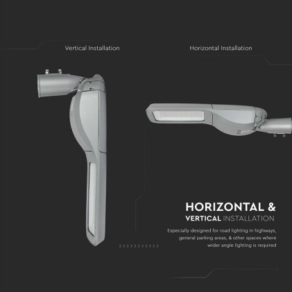 V-TAC PRO Armatura Stradale LED Chip Samsung 160W 130LM/W Classe II Colore Grigio 4000K IP65