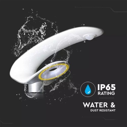 V-TAC Lampada LED da giardino 20W Con Pannello Solare 6400K Con Sensore PIR IP65