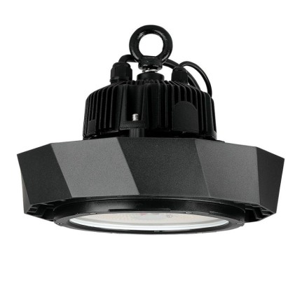 V-TAC PRO Campana Industriale LED Chip Samsung 100W 180LM/W UFO Driver Samsung Colore Nero 120&deg; 6400K IP65 Dimmerabile ( 1-10V )