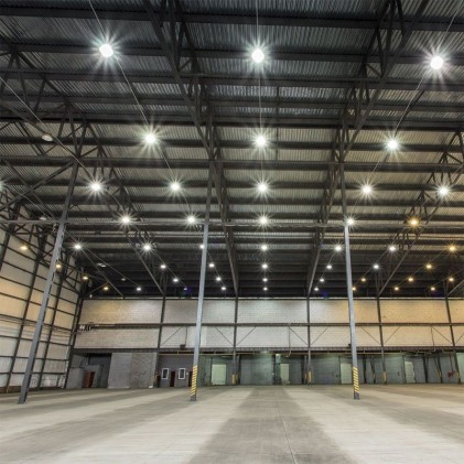 V-TAC PRO Campana Industriale LED Chip Samsung 100W 180LM/W UFO Driver Samsung Colore Nero 120&deg; 6400K IP65 Dimmerabile ( 1-10V )