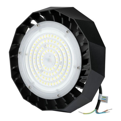 V-TAC PRO Campana Industriale LED Chip Samsung 100W 120LM/W UFO con Driver Samsung Colore Nero 90&deg; 4000K IP65 Dimmerabile ( 1-10V )