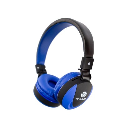 Talius HPH-5006BT Cuffie Bluetooth con Microfono - Archetto Regolabile - Cuscinetti Imbottiti - Slot Micro SD, Radio FM - Autonomia fino a 4h - Colore Blu/Nero