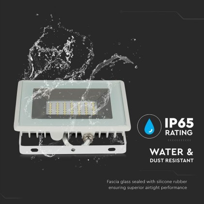 V-TAC Faro LED SMD 30W E-Series Colore Bianco 6500K IP65