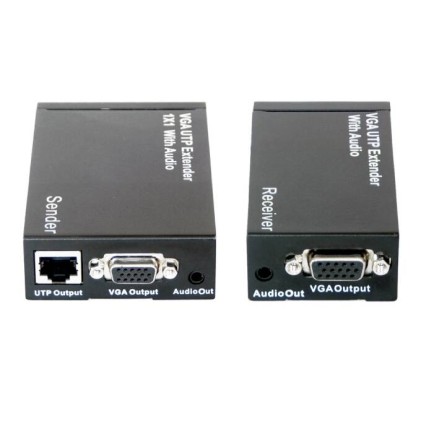 Extender Vga Su Cavo Ethernet Fino A 300Mt Con Audio