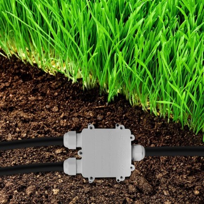 V-TAC Scatola di Derivazione con 3 Terminali 8-12mm Colore Bianco IP68