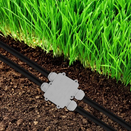 V-TAC Scatola di Derivazione con 4 Terminali 8-12mm Colore Bianco IP68