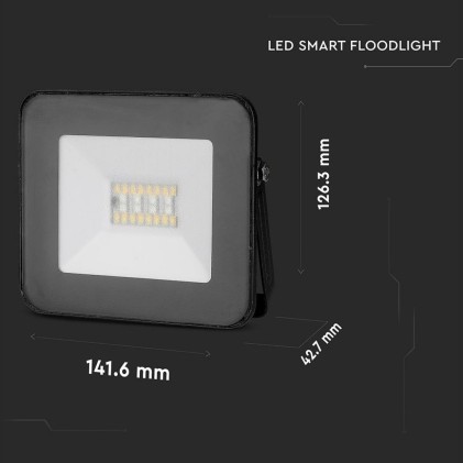 V-TAC Faro LED SMD 20W RGB Bluetooth 3 in 1 Controllabile da App Colore Nero Dimmerabile