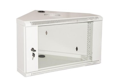 ARMADIO RACK 19" TRIANGOLARE 6 UNITA  PER ANGOLI A MURO