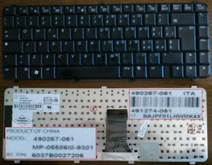 Tastiera Italiana per notebook HP Compaq 510 511 515 516 530 610 615 Presario Cq510 Cq610 nera 6037B0027106