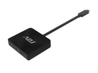 Hub Dock Type C Multiport Bk Hdmi+Usb3.1+Power Delivery Port Adj