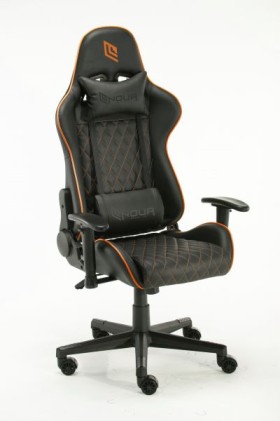 Poltrona Gaming Noua Entry Poggia Testa E Cuscino Black/Orange