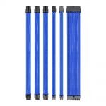 Kit Cavi Sleeved Blu In Nylon Per Alimentatori Pc Con Piedini