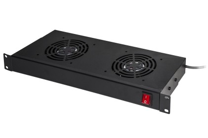 Armadio Rack Kit 2 Ventole Nero 2 Agganci 483X170X44Mm