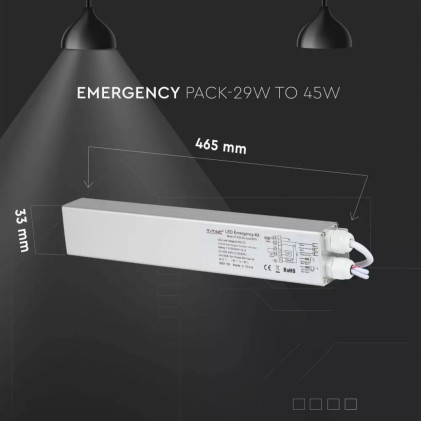 V-TAC Kit di Emergenza per Pannelli LED da 29W a 45W