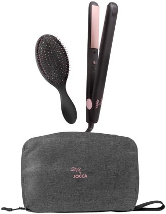 Jocca set da viaggio piastra per capelli + spazzola per capelli + borsa da toilette