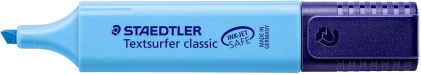 Staedtler Textsurfer Classic 364 Pennarello fluorescente - Punta a scalpello - Corsa da 1 a 5 mm - Inchiostro a base d acqua - Colore blu